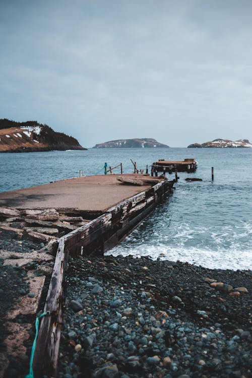 damaged wooden dock