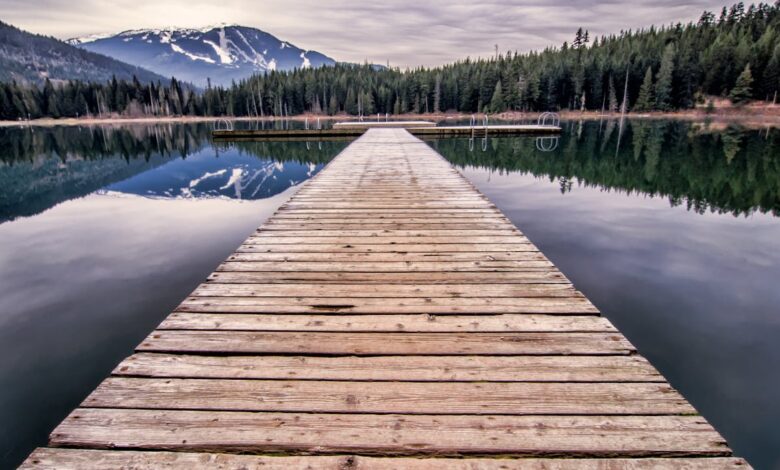 lake wooden dock