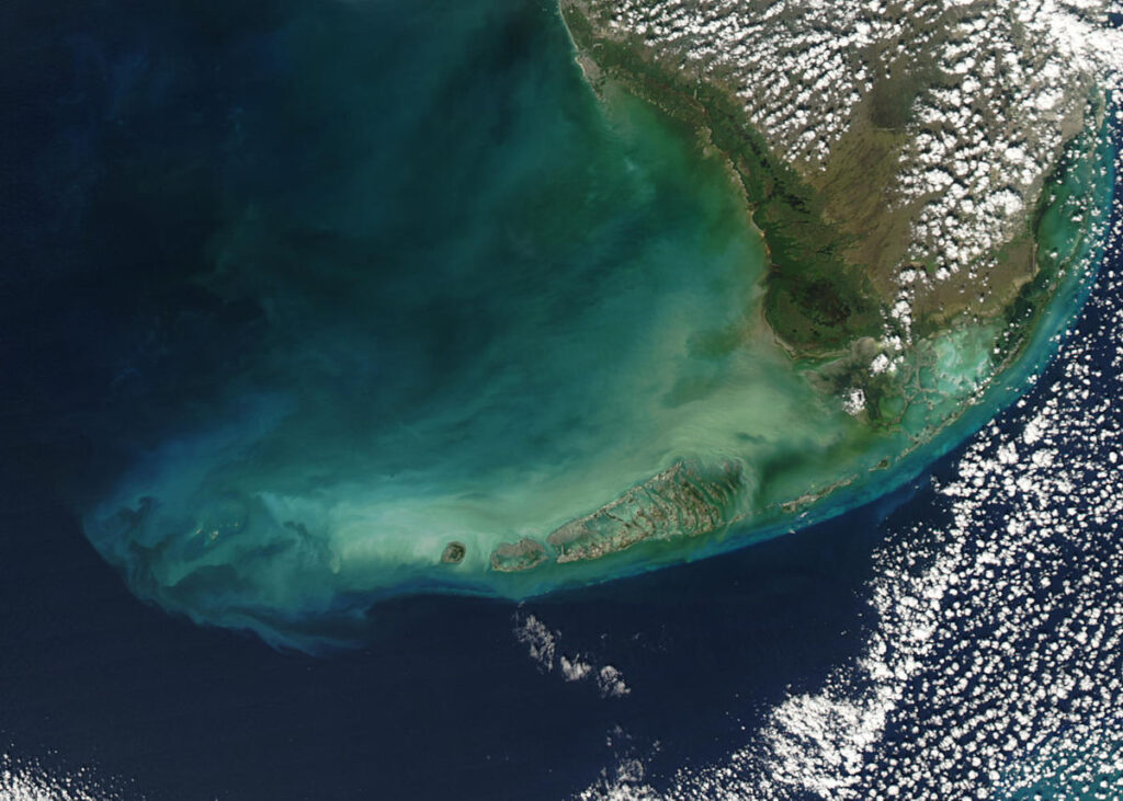 florida keys via nasa satellite