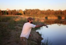 a man out for fishing