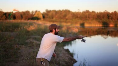 a man out for fishing